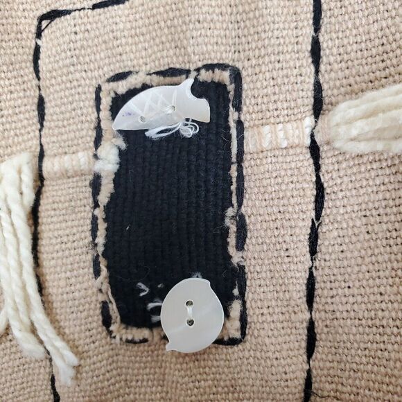 Vintage New Directions Jacket Patchwork Fringe Granny Cabincore Unique Womens S - Picture 7 of 11